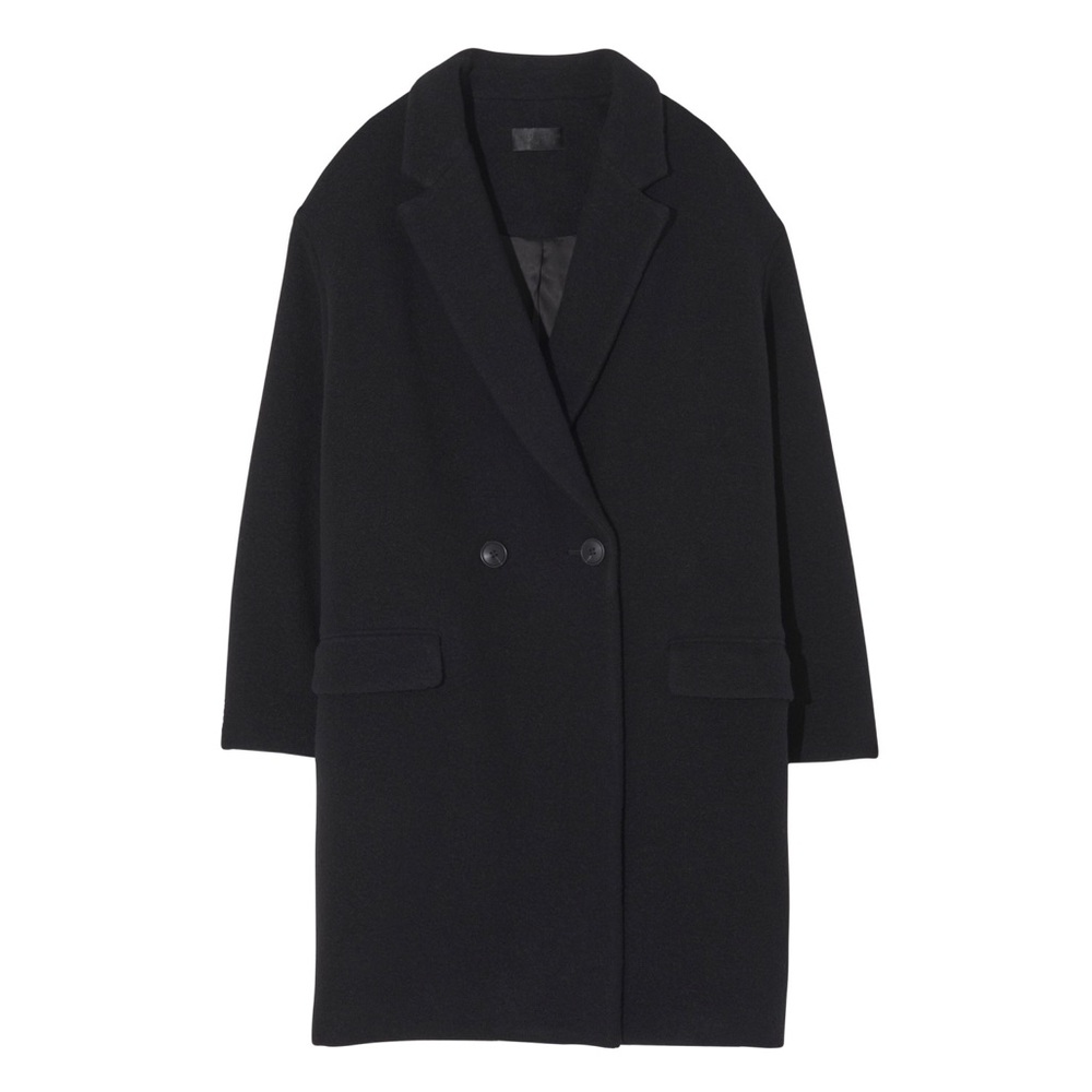 NILI LOTAN 'Dylan' Wool Coat in Black